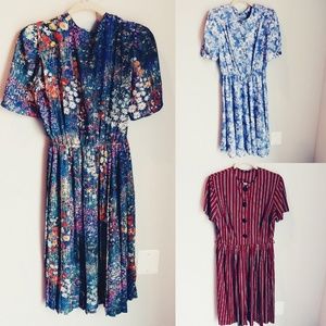 3 Vintage dresses bundle